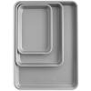 imageNordic Ware Brilliant Nonstick Aluminum 3Piece Baking Sheet Set  Includes Half Sheet Quarter Sheet and Eighth Sheet
