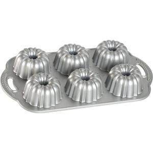 imageNordic Ware Platinum Collection Anniversary Bundtlette PanSilver