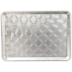 imageNordic Ware Embossed Naturals Vintage Starburst Natural Uncoated Aluminum with Reinforced Steel Rim Prevents Warping Half Sheet