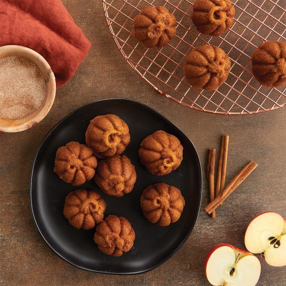 imageNordic Ware Lil Pumpkins Cakelet Pan 2 Cup Capacity Bronze