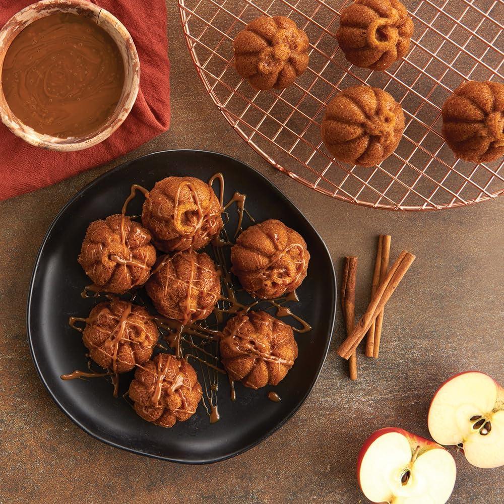 imageNordic Ware Lil Pumpkins Cakelet Pan 2 Cup Capacity Bronze