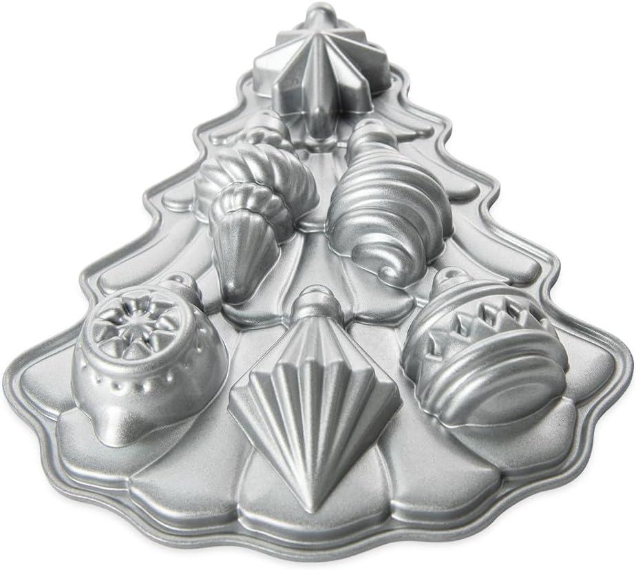 imageNordic Ware Vintage Ornament Cakelet Pan 2 Cup Capacity Silver