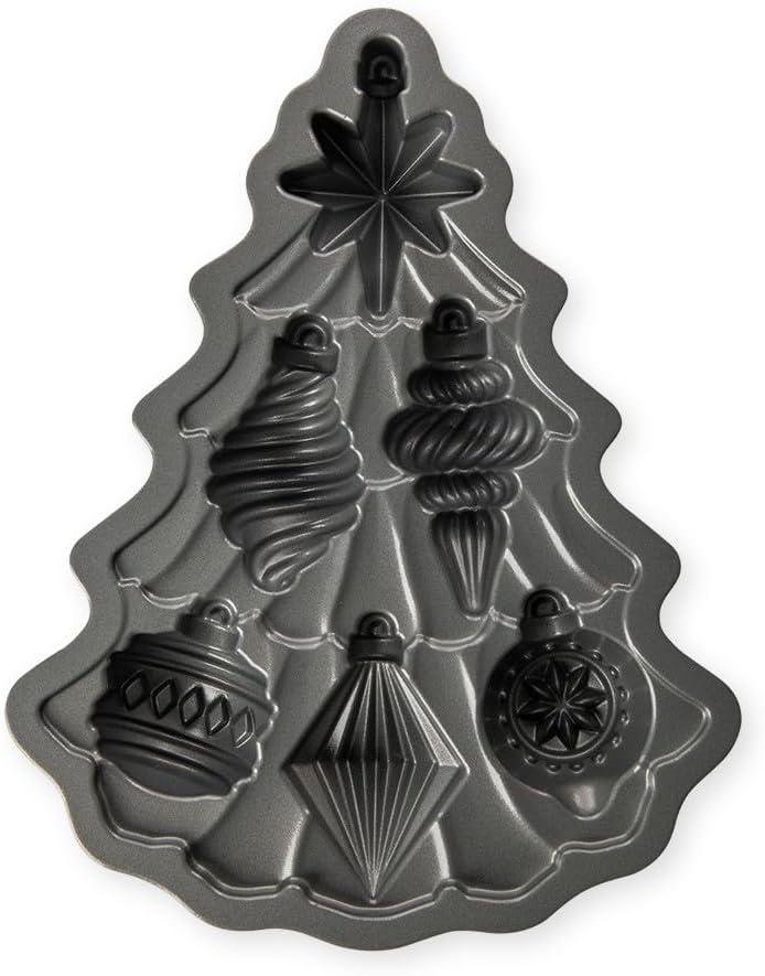 imageNordic Ware Vintage Ornament Cakelet Pan 2 Cup Capacity Silver