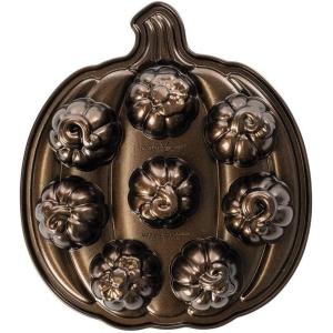 imageNordic Ware Lil Pumpkins Cakelet Pan 2 Cup Capacity Bronze