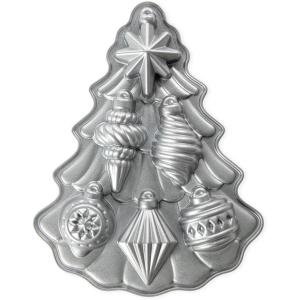imageNordic Ware Vintage Ornament Cakelet Pan 2 Cup Capacity Silver