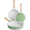 imageNordic Ware Cardamom Ceramic Nonstick 3 Piece Fry Pan Set  Includes 8 Inch 10 Inch and 12 Inch